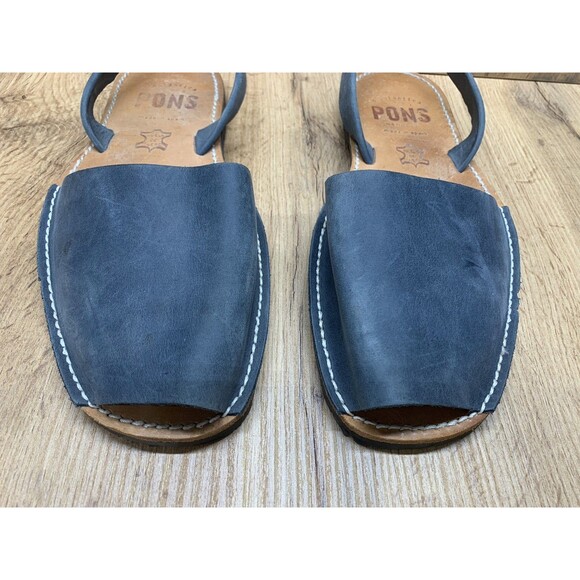 PONS Menorca Authentic Handcrafted Spanish Leather Sandals in Blue MENS US 13 - Picture 6 of 16